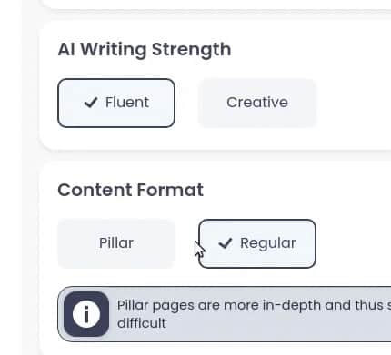 AI writing strength